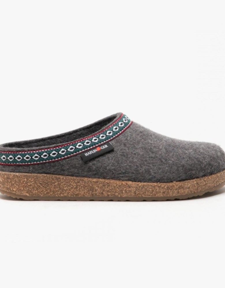 FRANZL Womens Wool Clogs Anthracite