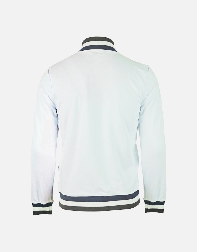 A Logo Zip Sweater White Jacket