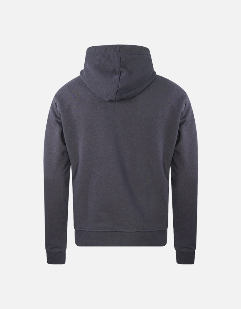 Triple Lion Check Logo Navy Hoodie