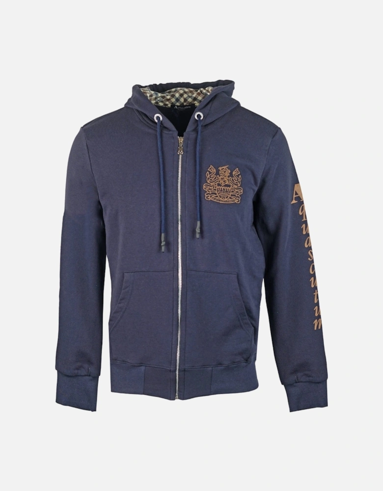 Waterfield Logo Navy Zip Hoodie