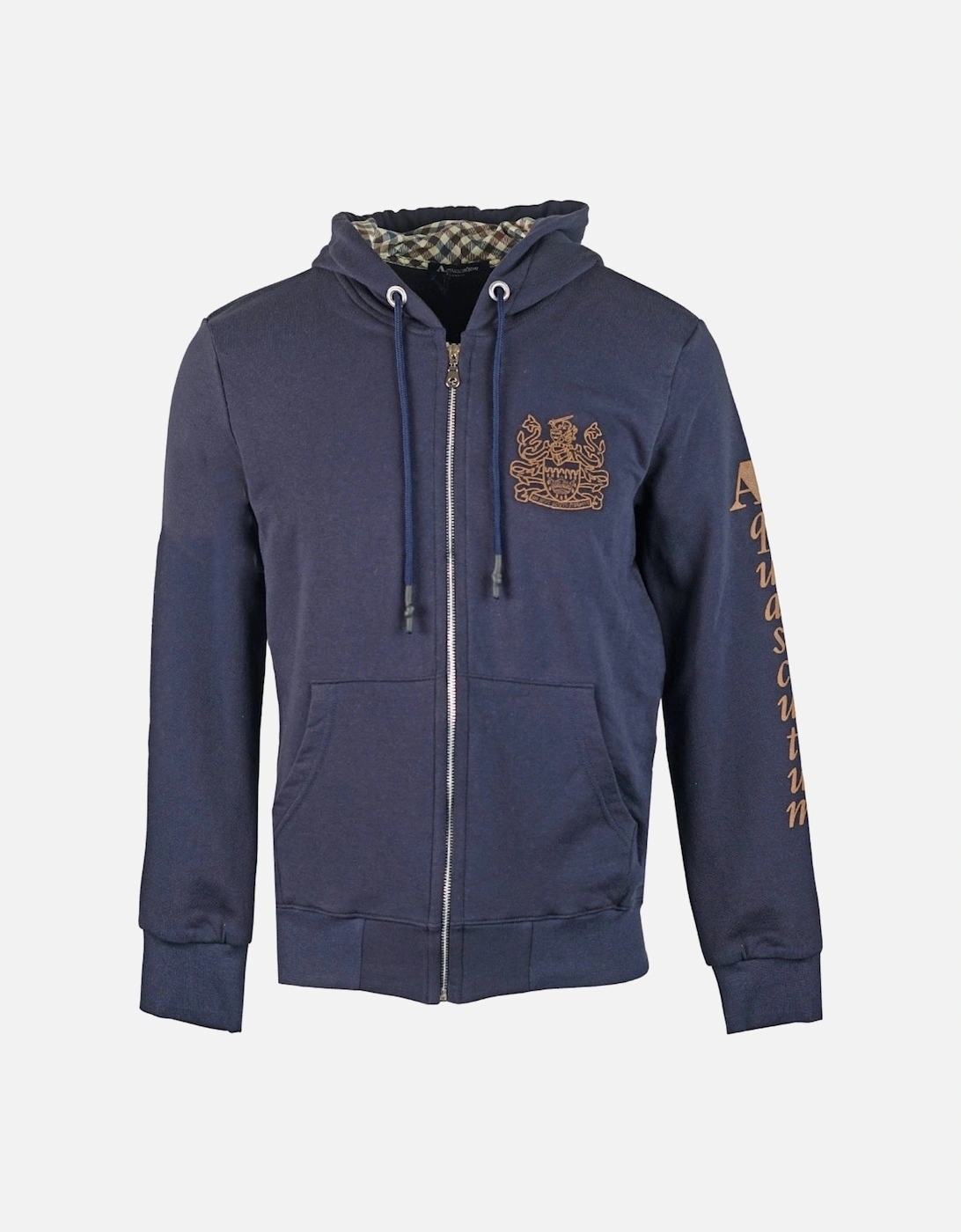 Waterfield Logo Navy Zip Hoodie, 3 of 2