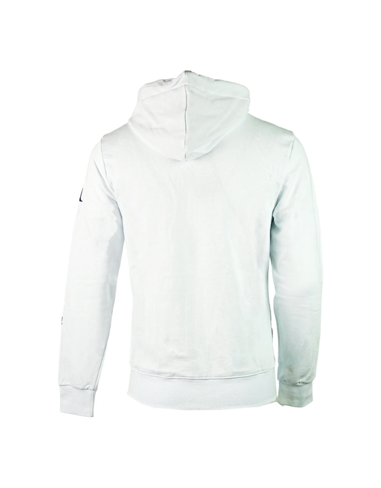 Waterfield Logo White Zip Hoodie