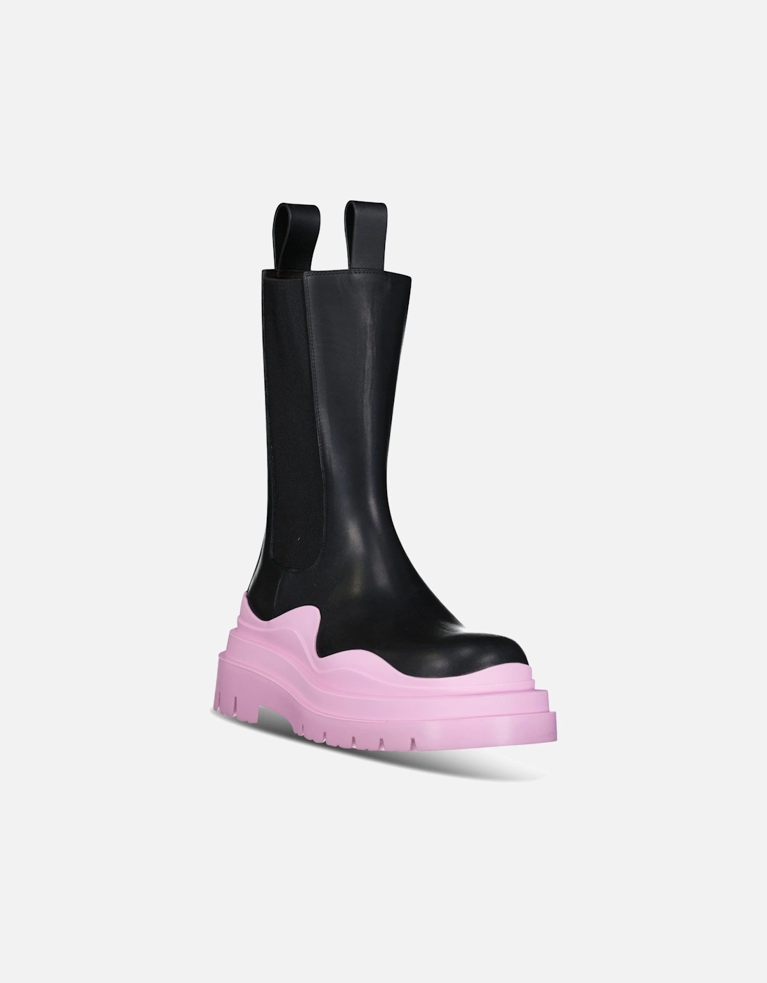 Tire Chelsea Boot in Black and Pink