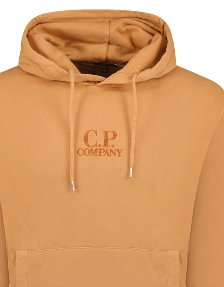 Writing Logo Hooded Sweatshirt Apricot
