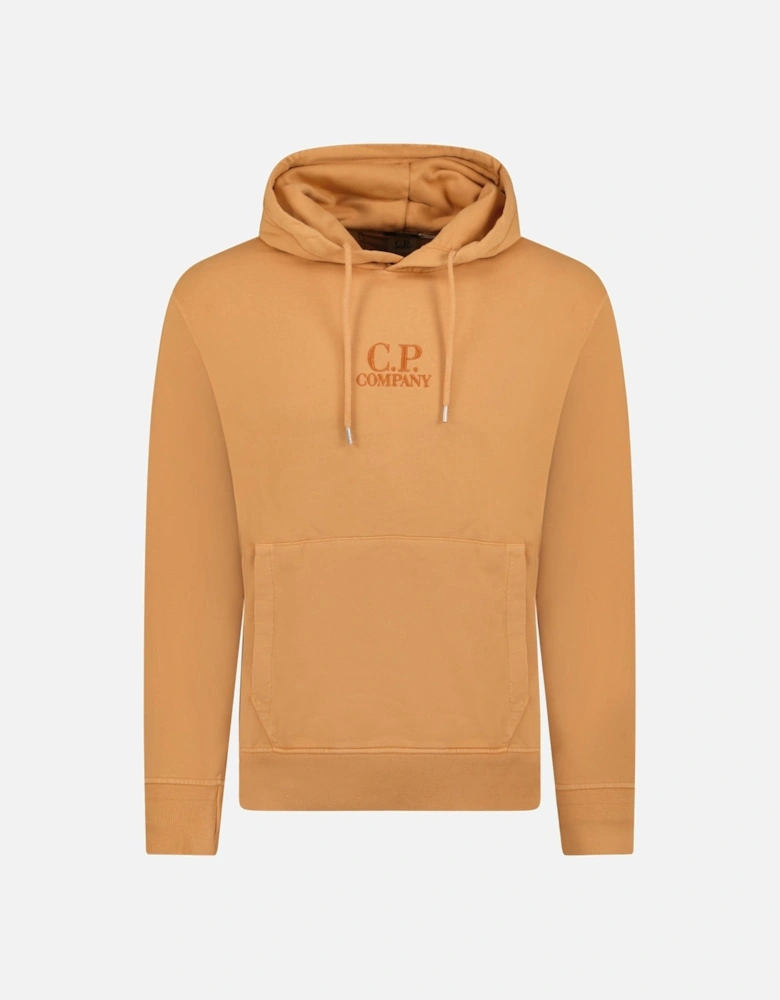Writing Logo Hooded Sweatshirt Apricot