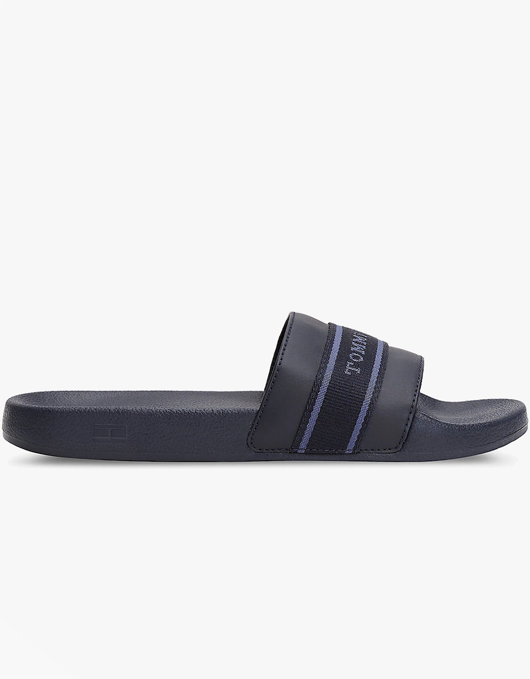 POOLSIDE Logo Webbing Sliders Navy, 7 of 6