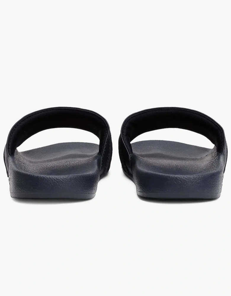POOLSIDE Logo Webbing Sliders Navy