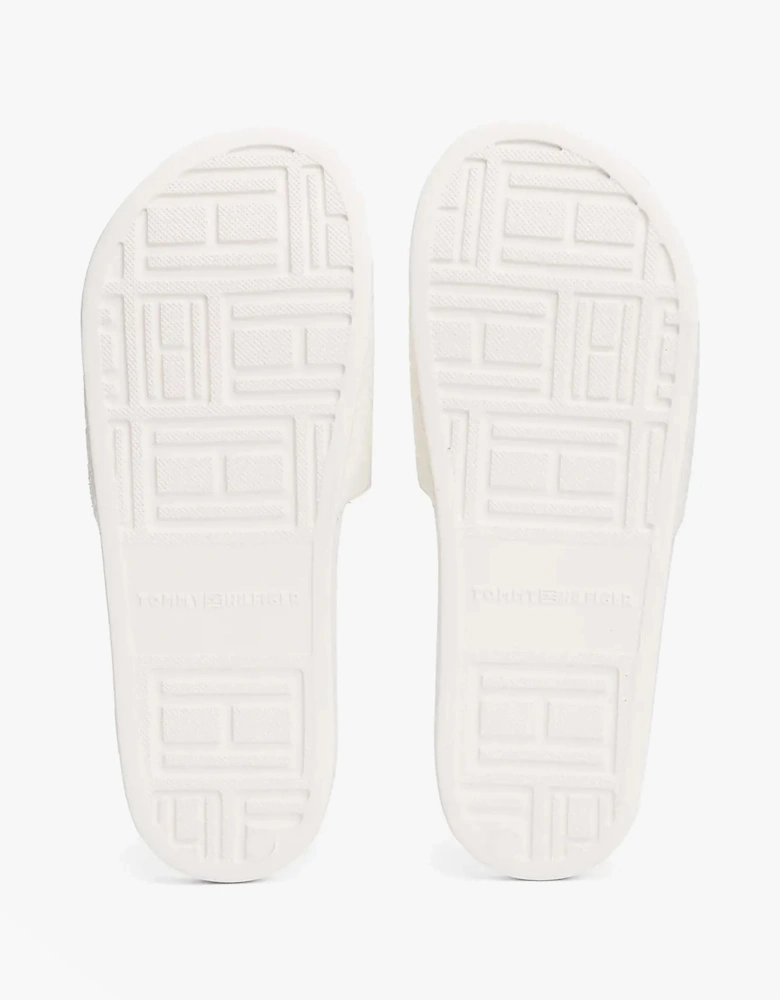 MONOGRAM POOLSIDE Womens Sliders White