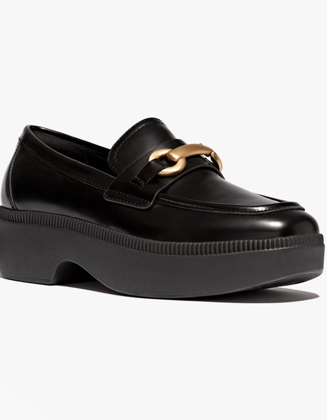 F-LUMA CHUNKY SNAFFLE Womens Wedge Loafers Black
