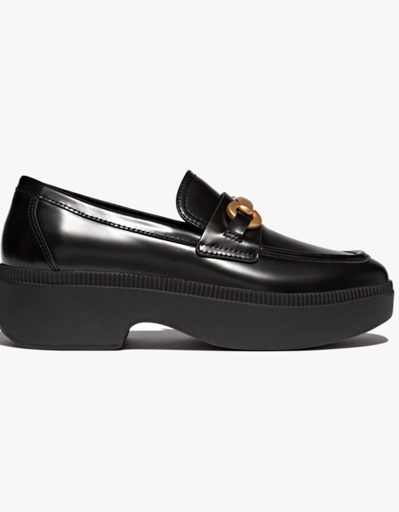 F-LUMA CHUNKY SNAFFLE Womens Wedge Loafers Black