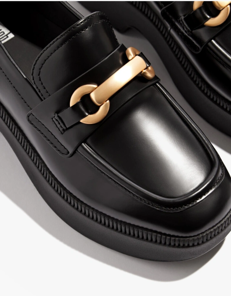 F-LUMA CHUNKY SNAFFLE Womens Wedge Loafers Black
