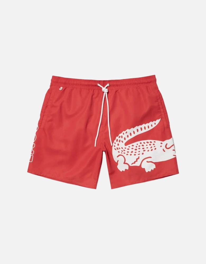 Red Big Logo Swimshorts
