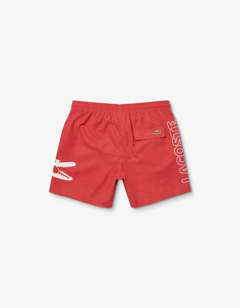 Red Big Logo Swimshorts