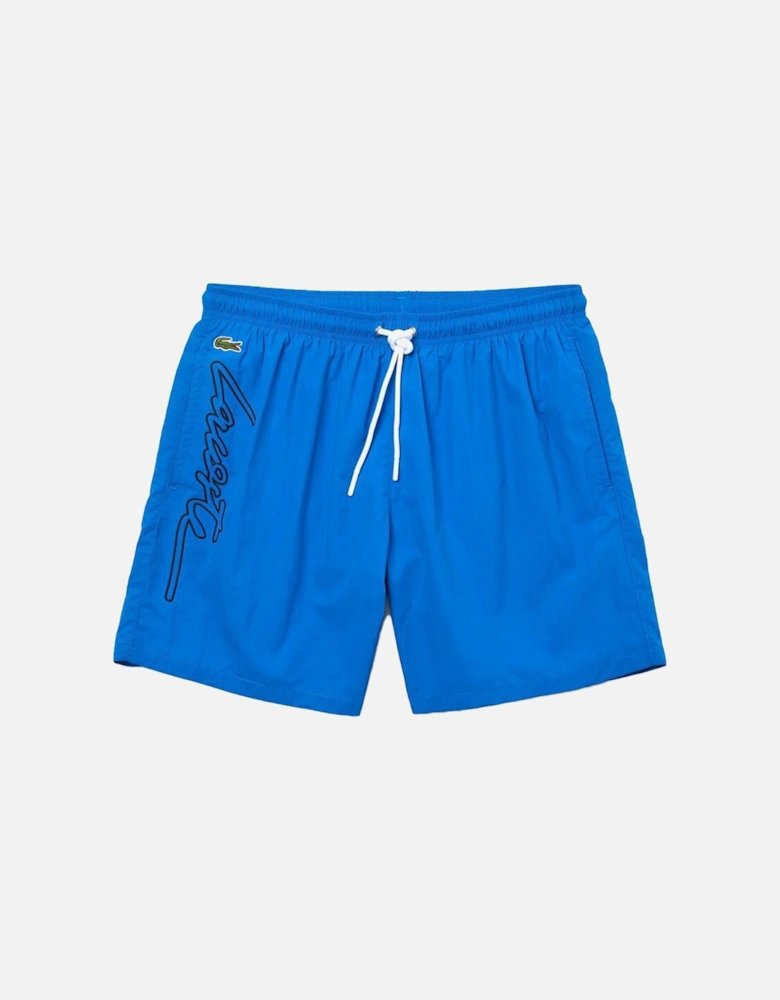 L!VE Blue Signature Print Swimshorts