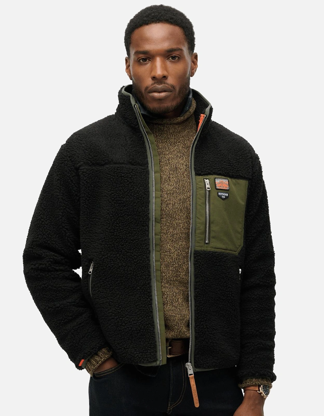Mens Vintage Retro Full Zip Fleece, 2 of 1