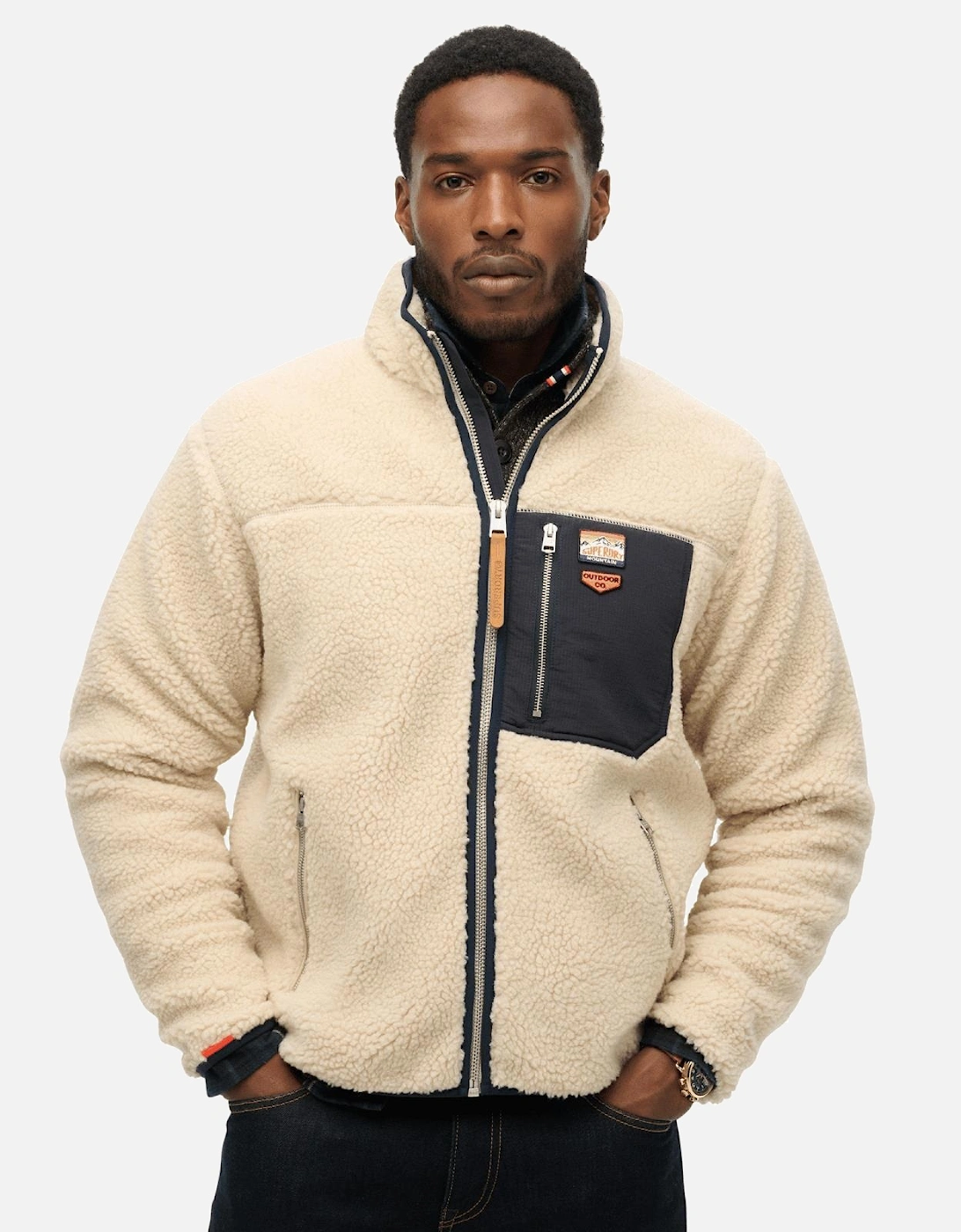 Mens Vintage Retro Full Zip Fleece, 2 of 1