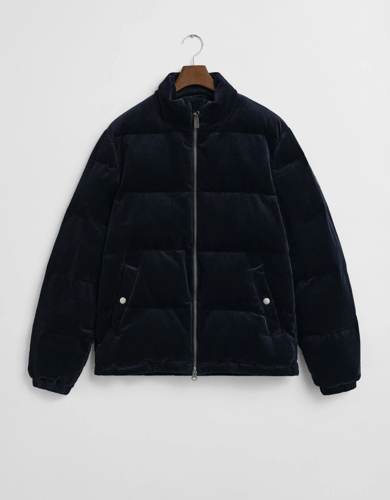 Mens Cord Puffer Jacket - 433 Evening Blue
