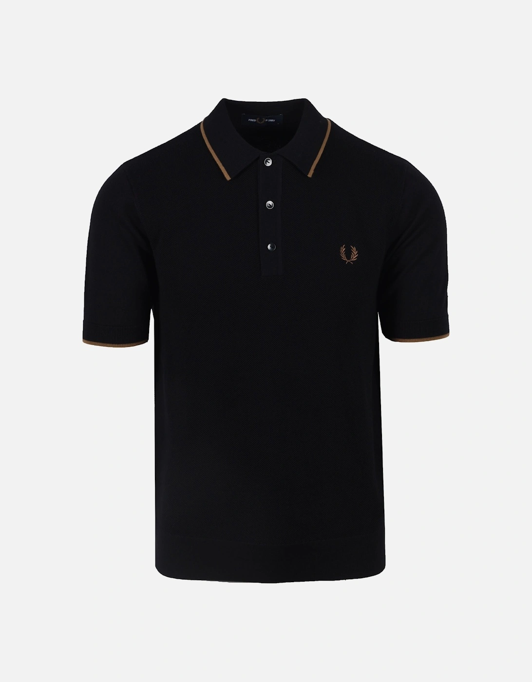 Pique Knitted Polo Black, 4 of 3