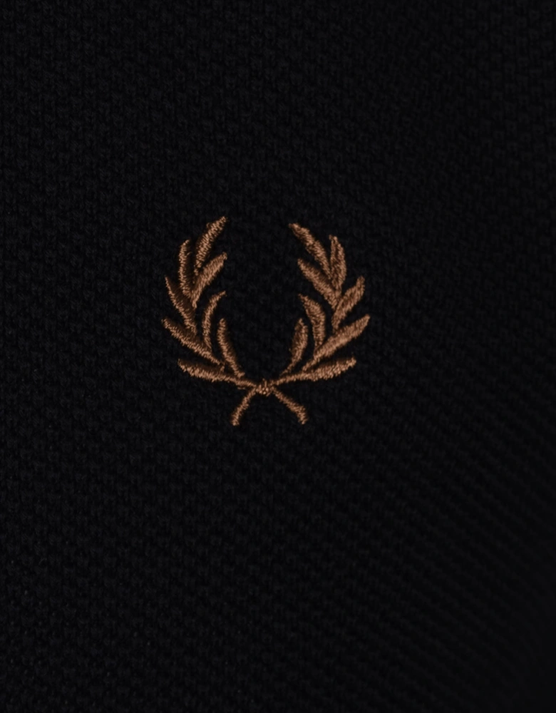 Pique Knitted Polo Black