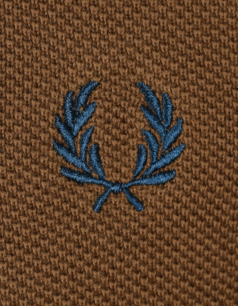 Pique Knitted Polo Shaded Stone
