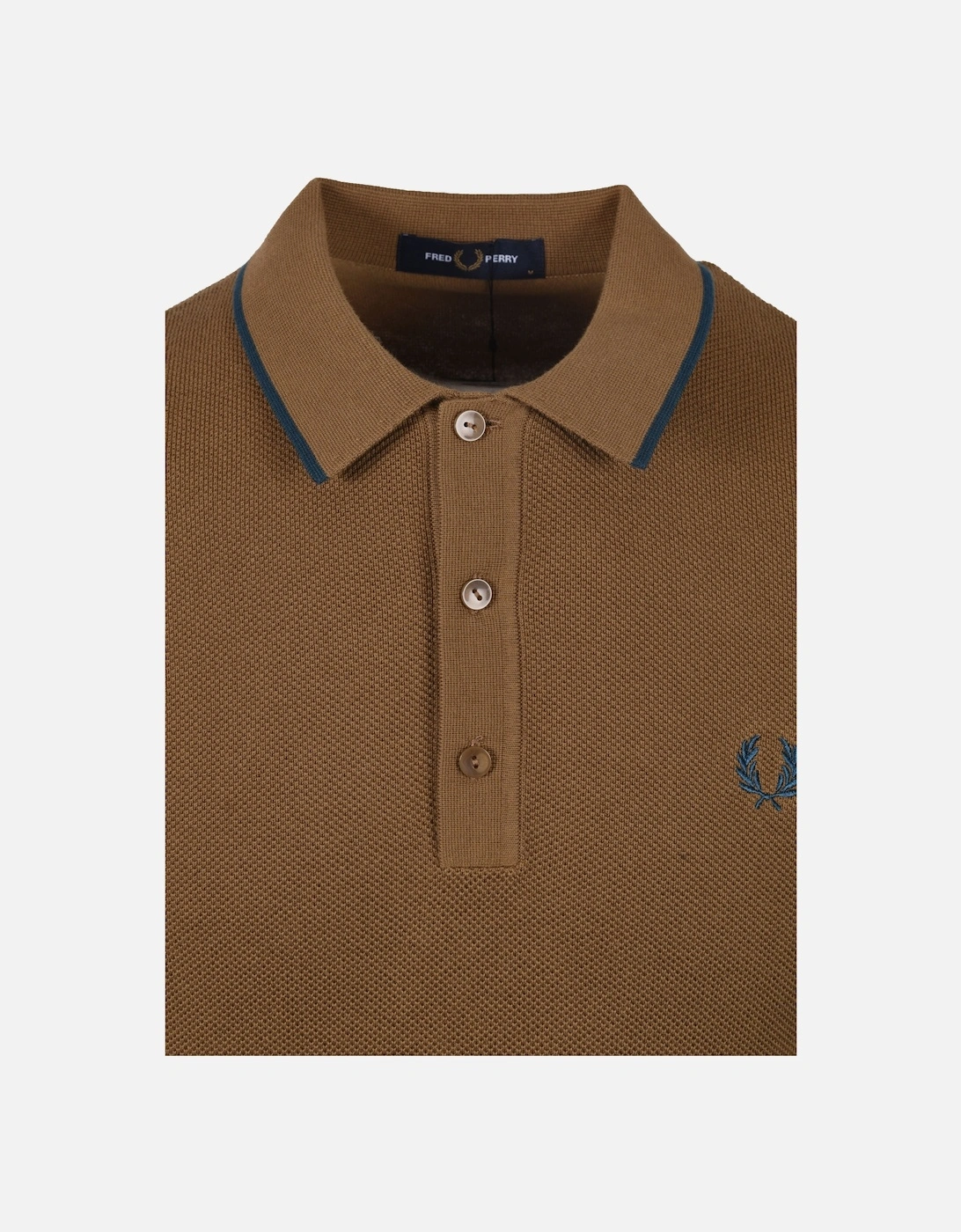 Pique Knitted Polo Shaded Stone
