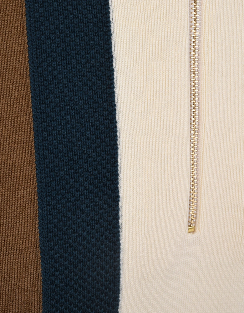 Stripe Knitted Shirt Shaded Stone