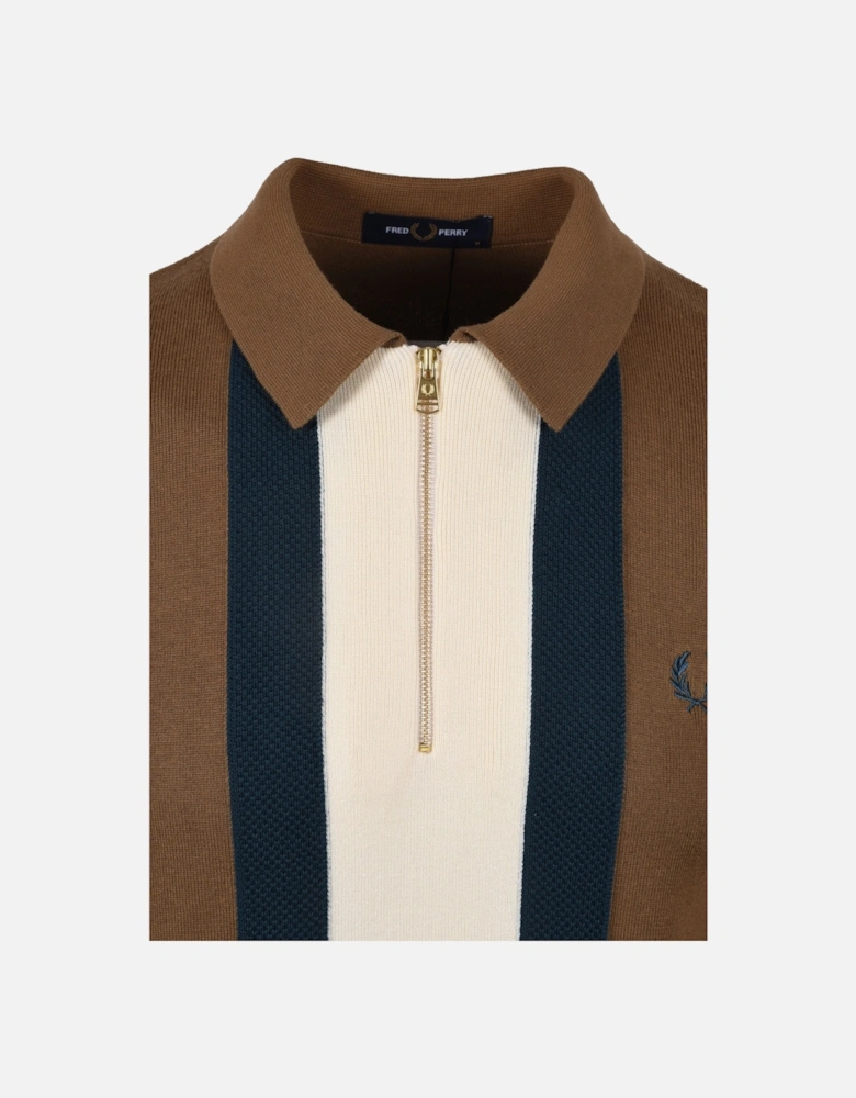 Stripe Knitted Shirt Shaded Stone