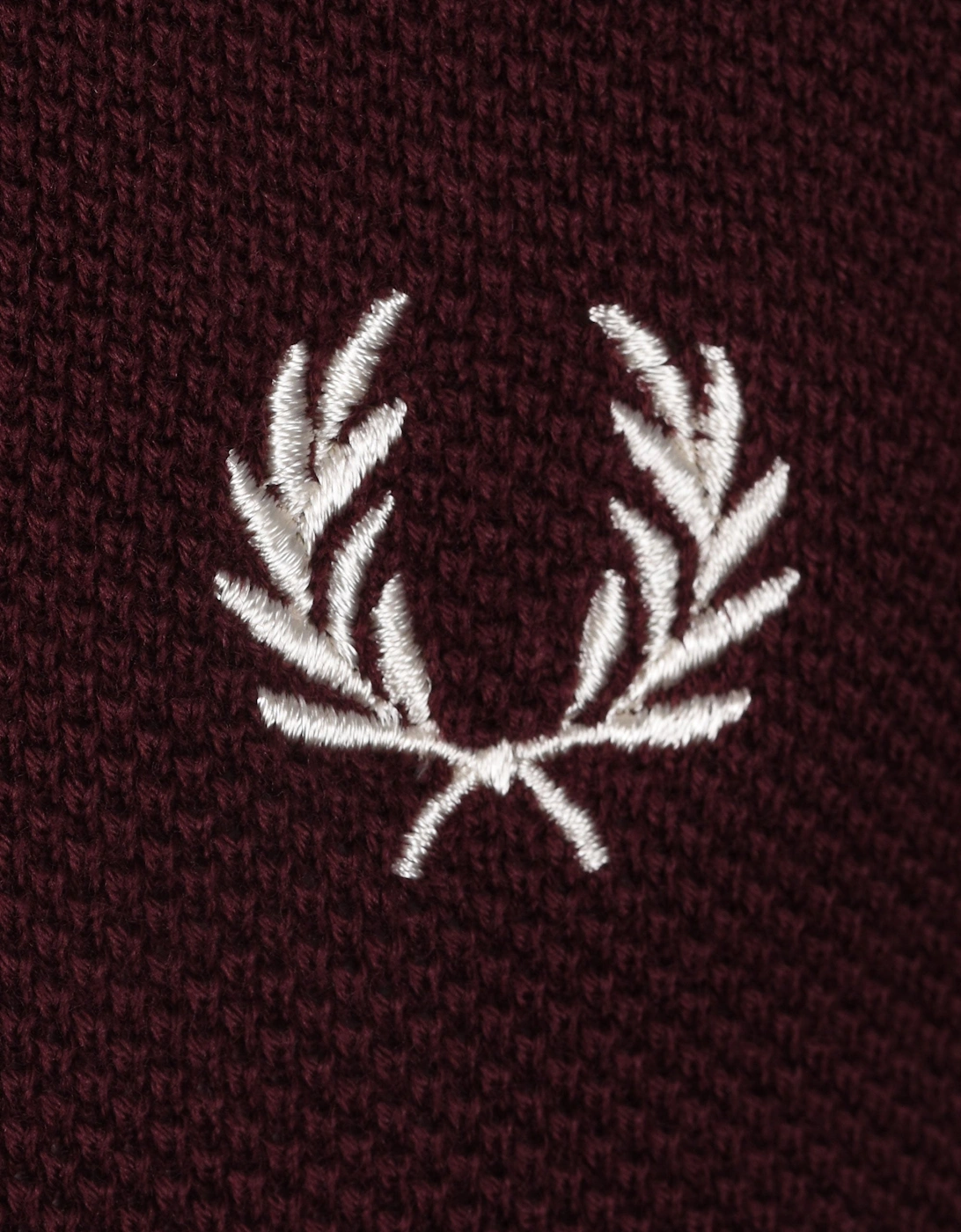 Pique Knitted Polo Shirt Oxblood