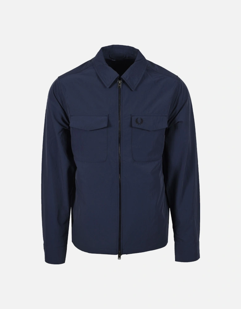Zip Through Overshirt Dark Airforce