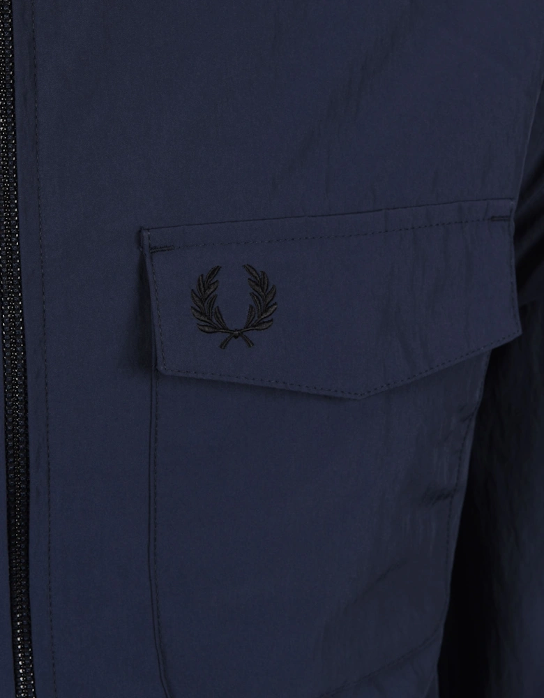Zip Through Overshirt Dark Airforce