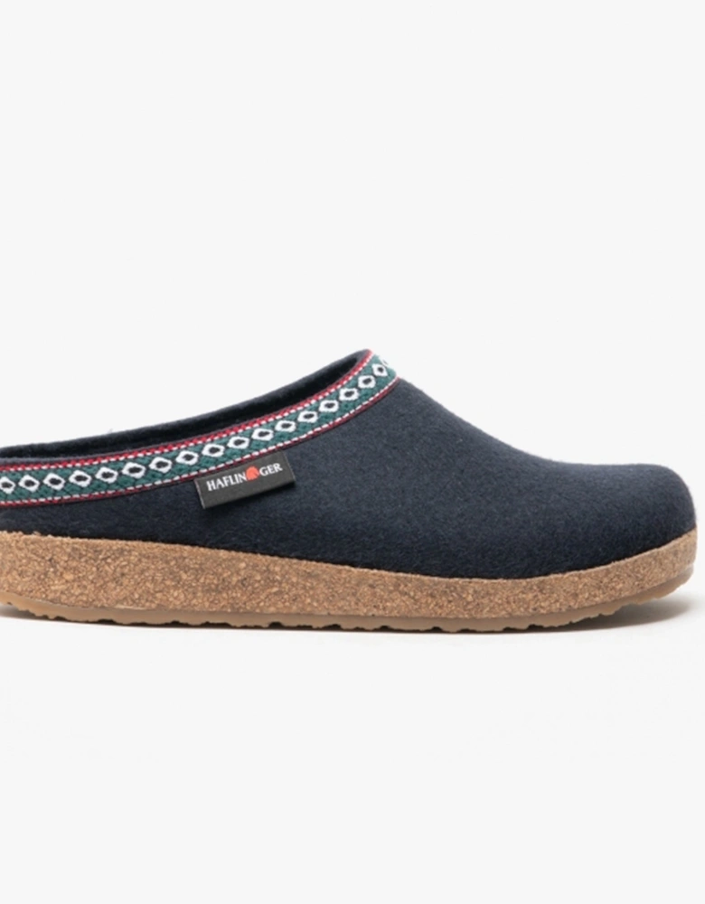 FRANZL Womens Wool Clogs Navy