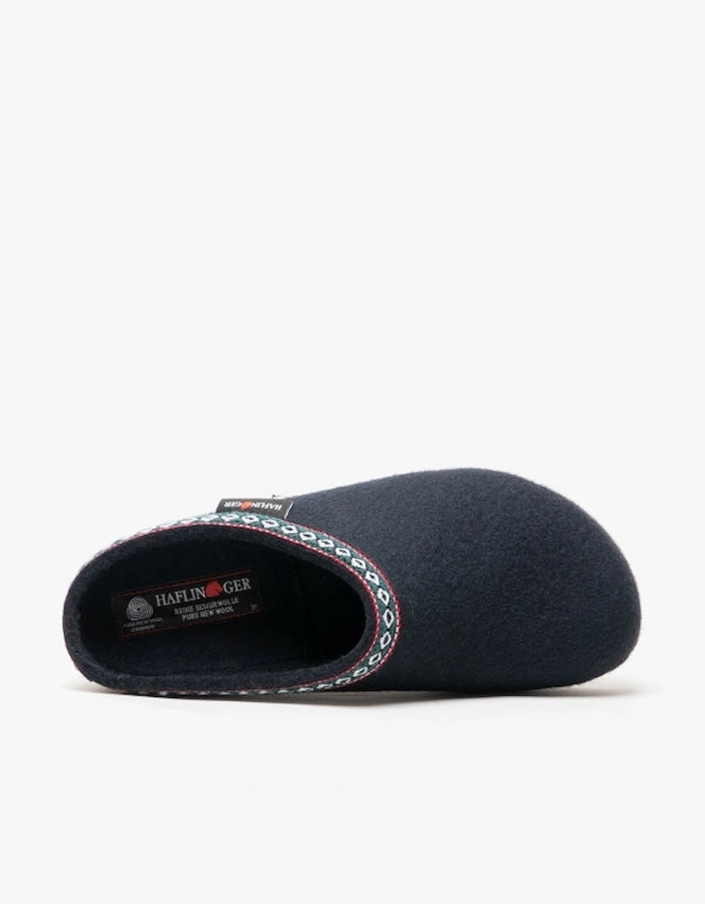 FRANZL Womens Wool Clogs Navy
