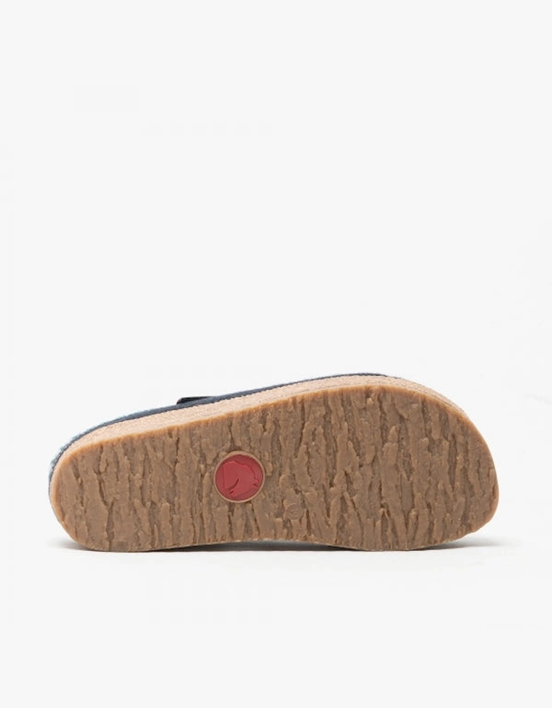 FRANZL Womens Wool Clogs Navy