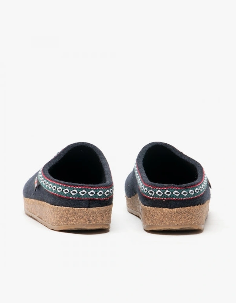 FRANZL Womens Wool Clogs Navy