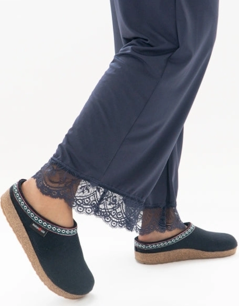 FRANZL Womens Wool Clogs Navy