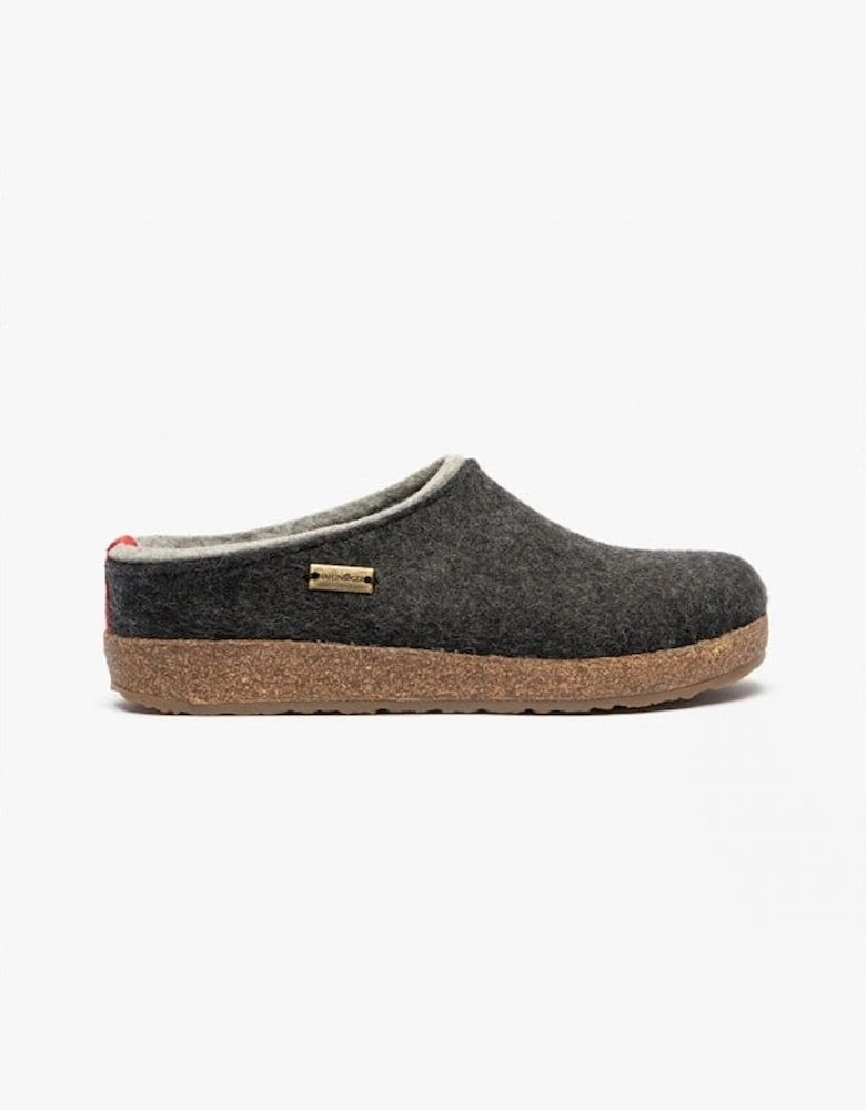KRIS Womens Wool Slippers Graphite