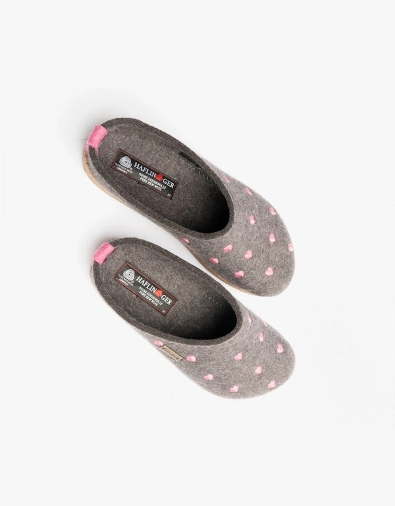 CUORICINI Womens Wool Slippers Anthracite