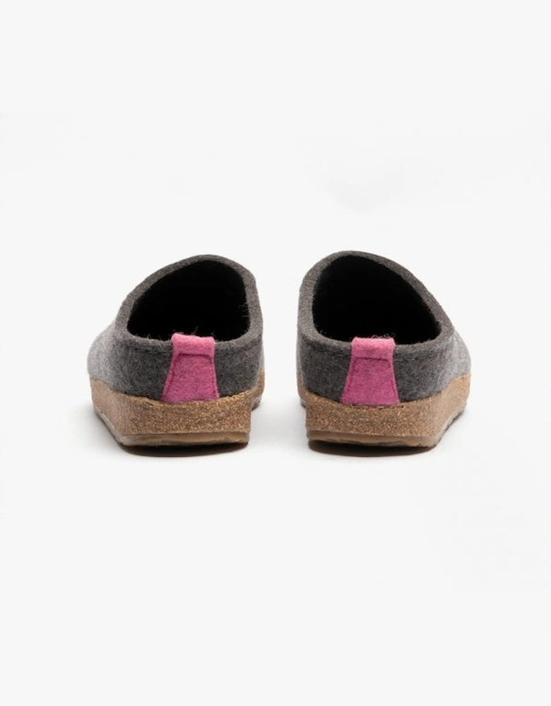 CUORICINI Womens Wool Slippers Anthracite