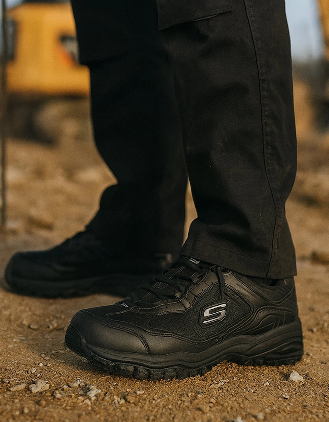 SOFT STRIDE-GRINNEL Mens Safety Trainers Black