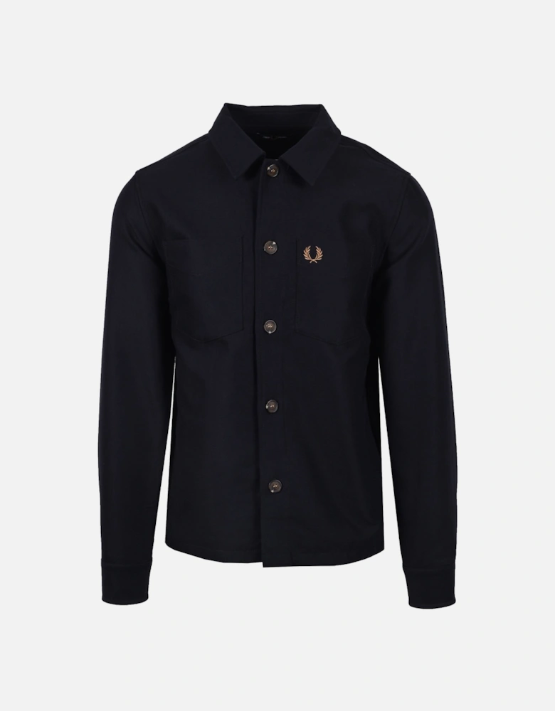 Brushed Twill Overshirt Navy
