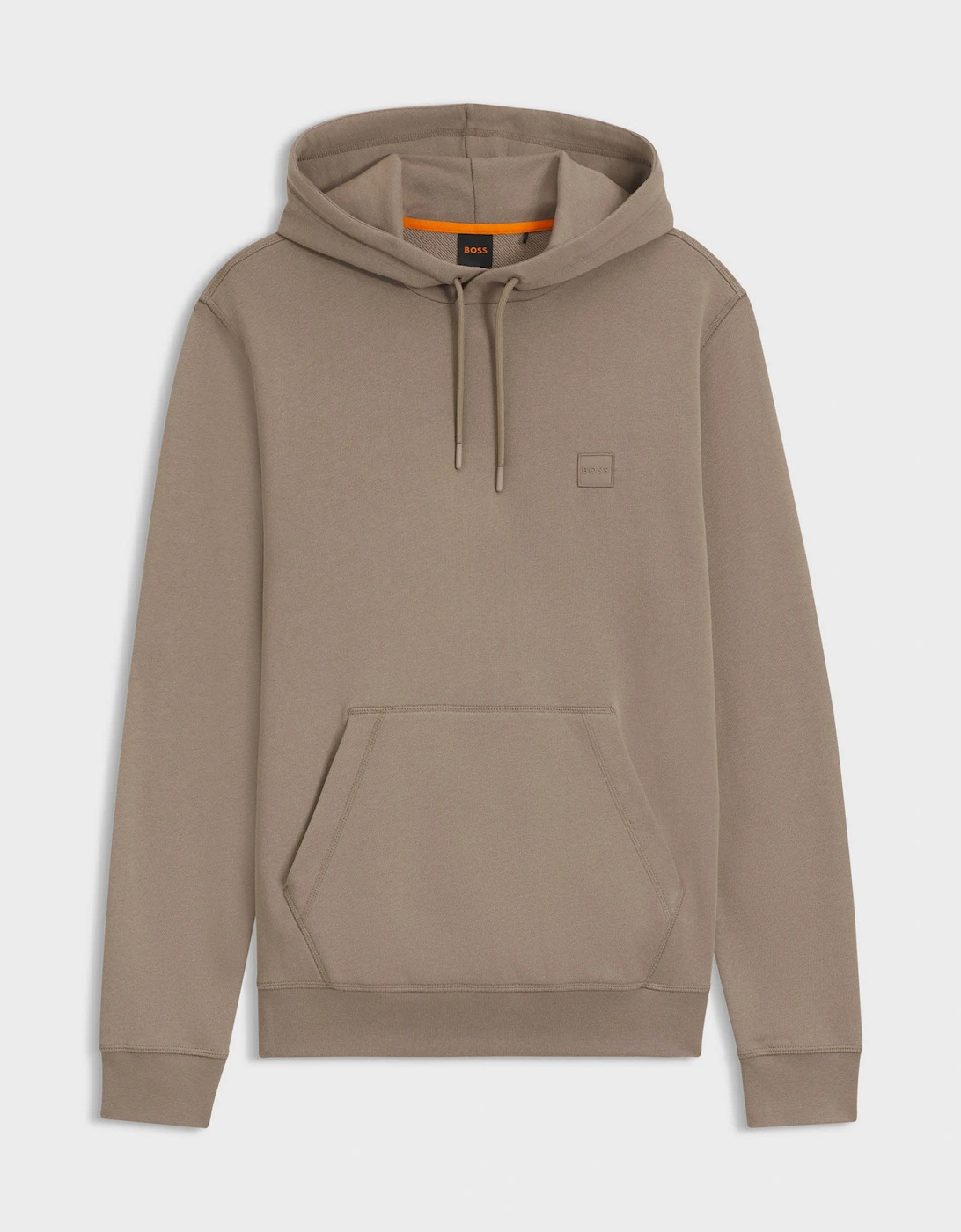BOSS Orange Wetalk Mens Pullover Hoodie With Logo Patch - Open Green 346, 2 of 1