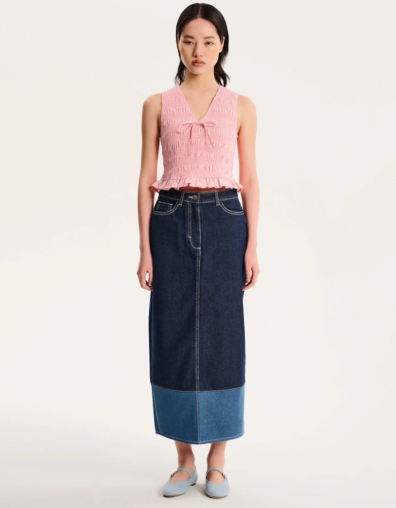 Chicago Skirt in Dark Wash