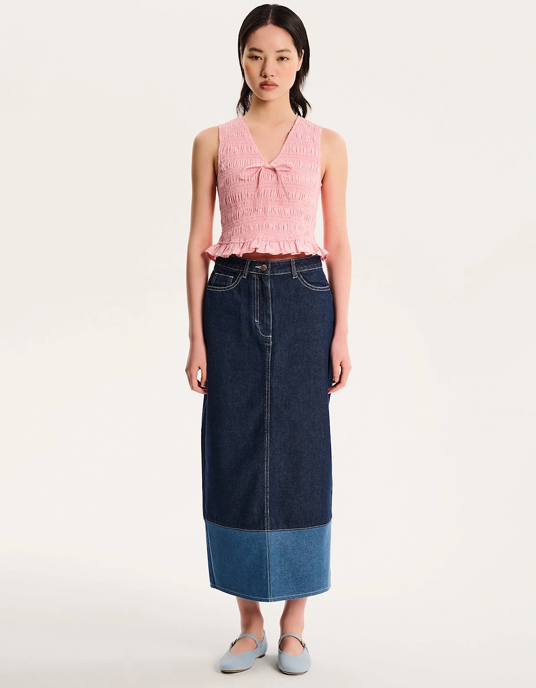 Chicago Skirt in Dark Wash, 6 of 5