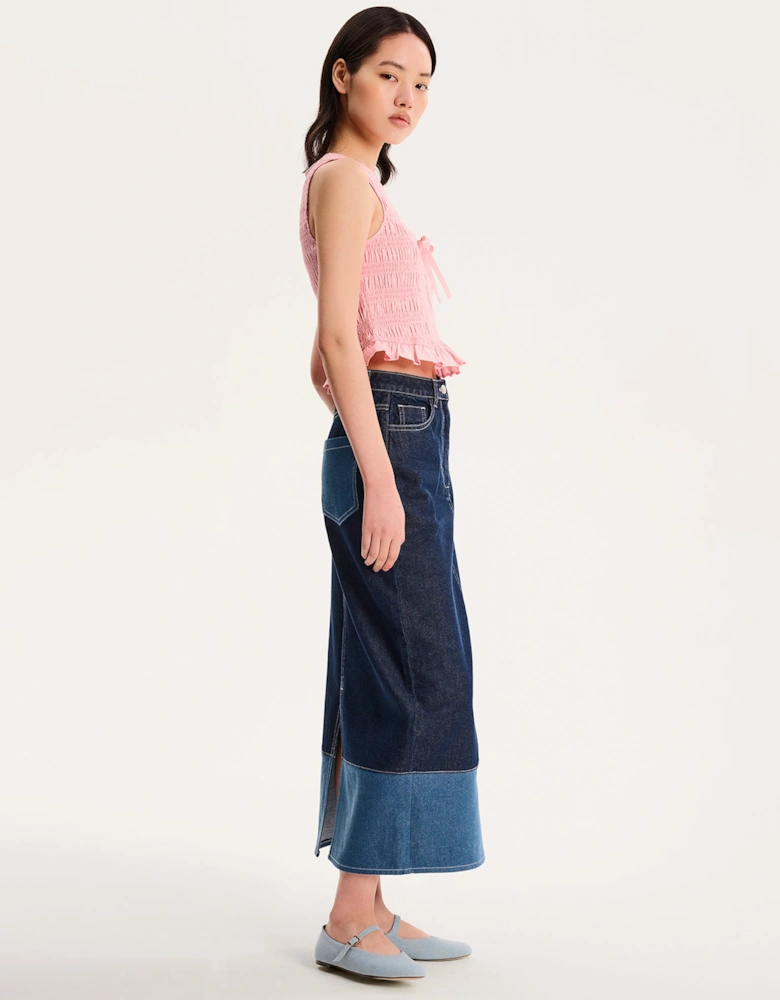 Chicago Skirt in Dark Wash