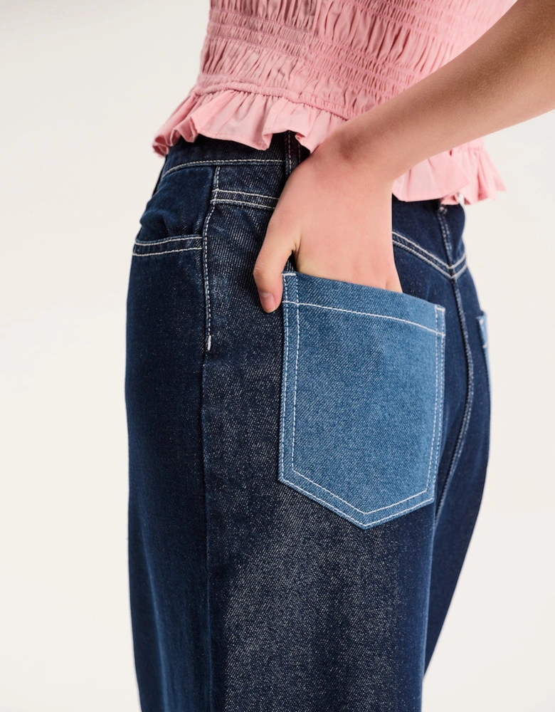 Chicago Skirt in Dark Wash