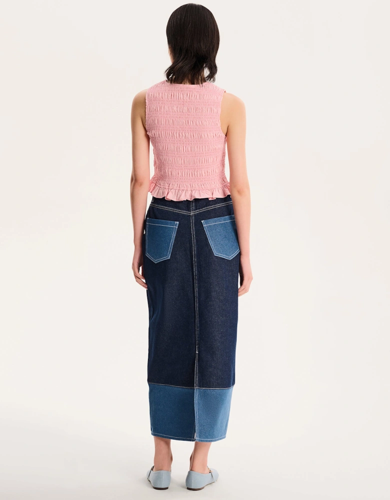 Chicago Skirt in Dark Wash