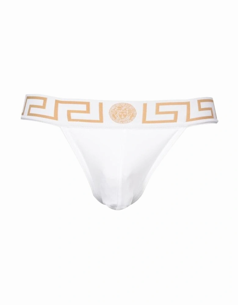 Greca Border Jockstrap, White