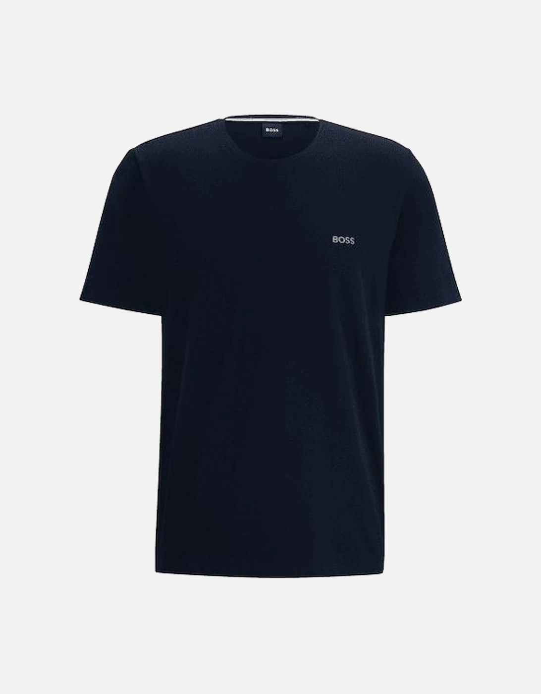 Luxe Jersey Crew-Neck Loungewear T-Shirt, Navy, 6 of 5