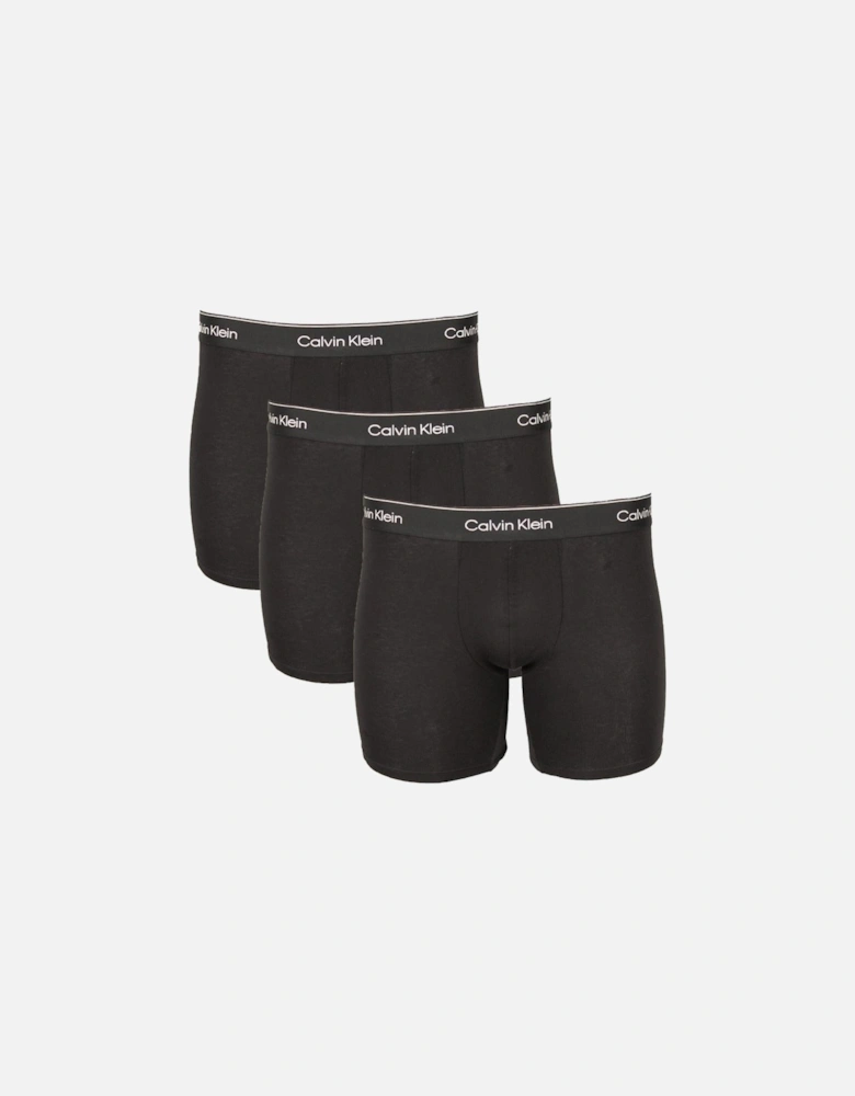 3-Pack Modern Cotton Boxer Briefs, Black