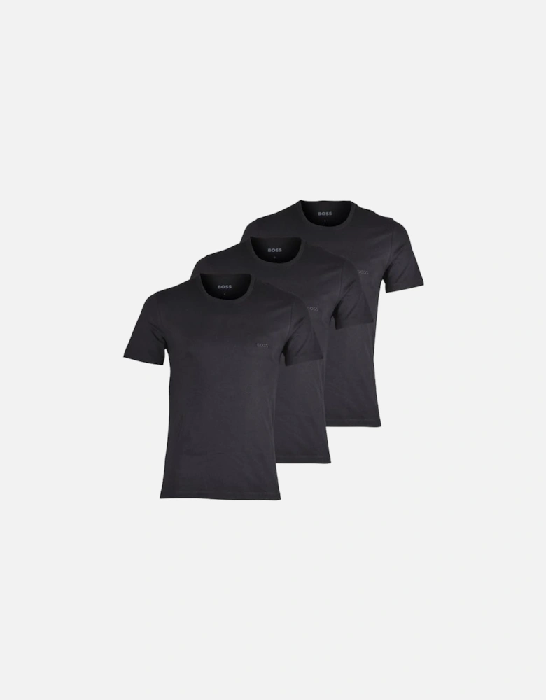 3-Pack Classic-Fit Crew-Neck T-Shirts, Black